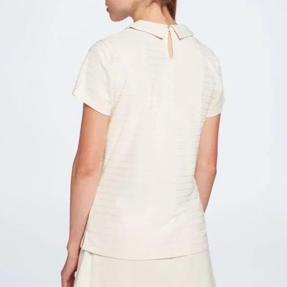 NWT Lady Hagen Women's Textured Stripe Short Sleeve Golf Polo - Picture 2 of 3